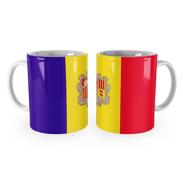 Caneca Bandeira de Andorra País