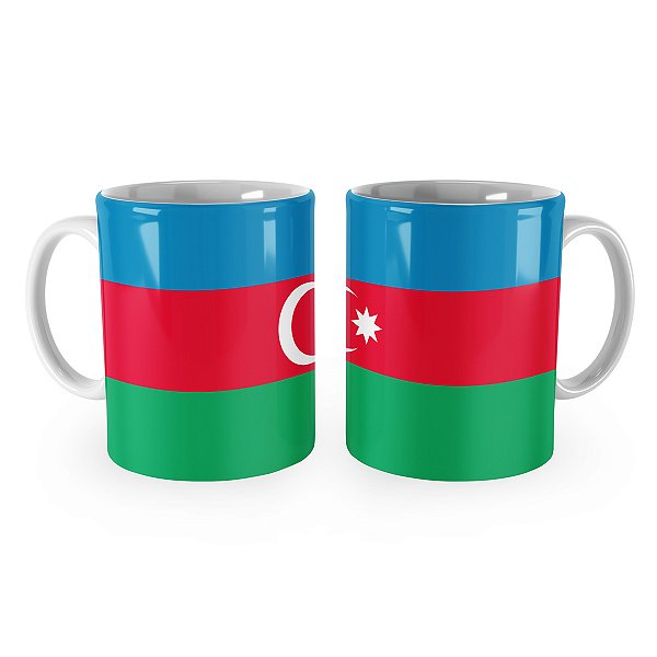 Caneca Bandeira do Azerbaijão País