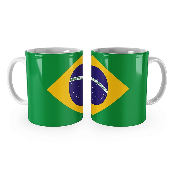 Caneca Bandeira do Brasil País