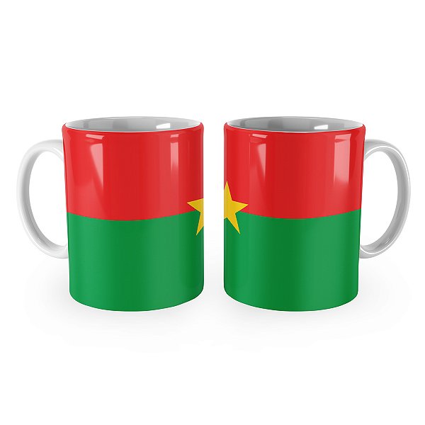 Caneca Bandeira do Burquina País