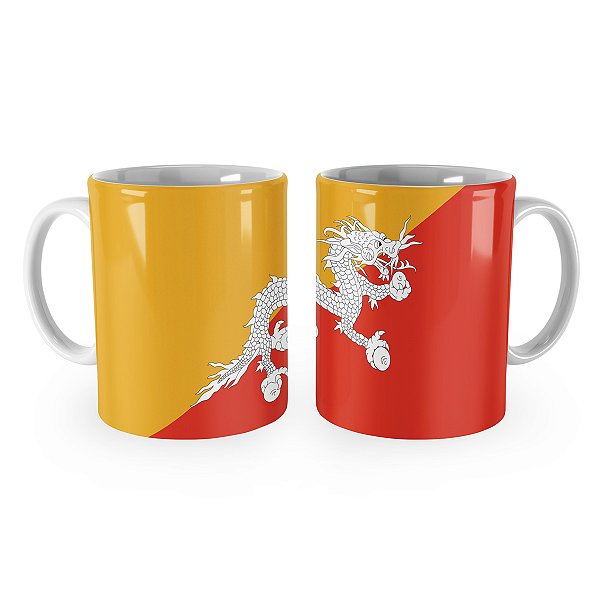 Caneca Bandeira do Butão País