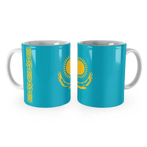 Caneca Bandeira do Cazaquistão País
