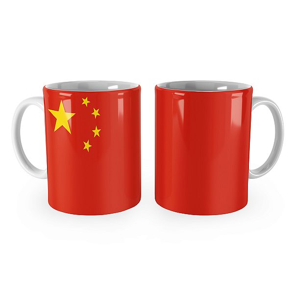 Caneca Bandeira da China País
