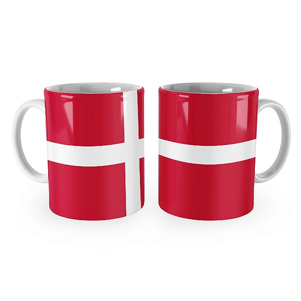 Caneca Bandeira da Dinamarca País