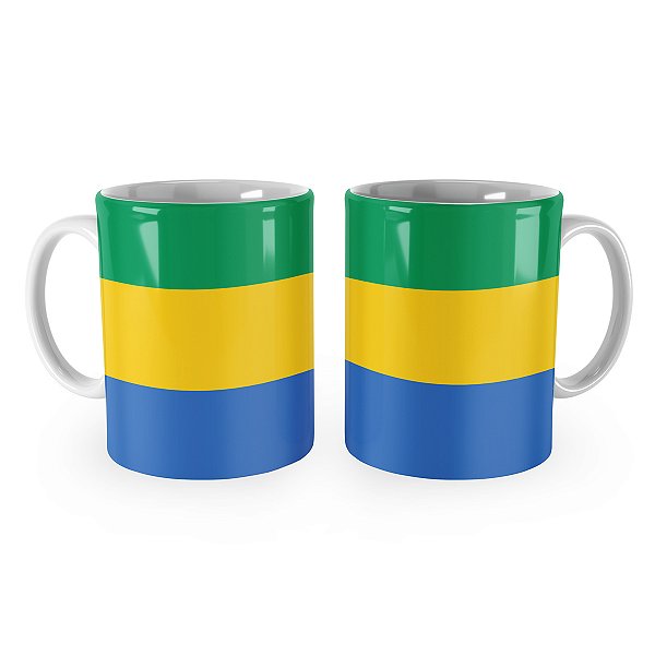 Caneca Bandeira do Gabão País