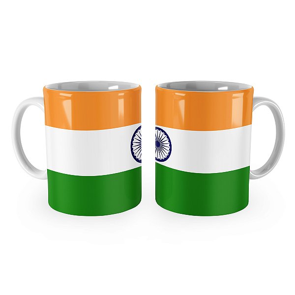 Caneca Bandeira da Índia País