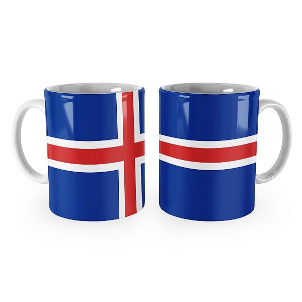 Caneca Bandeira da Islândia País