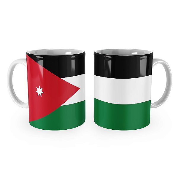 Caneca Bandeira da Jordânia País