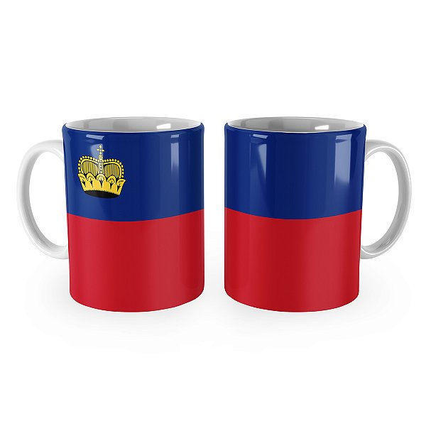 Caneca Bandeira de Liechtenstein País