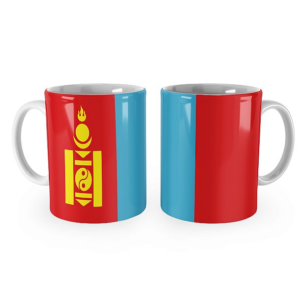 Caneca Bandeira da Mongólia País