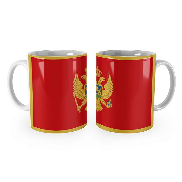 Caneca Bandeira de Montenegro País