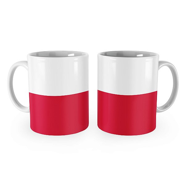 Caneca Bandeira da Polônia País