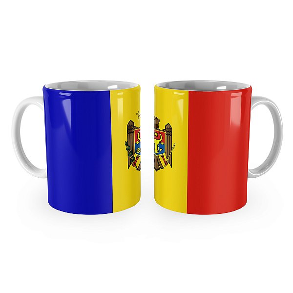 Caneca Bandeira da Moldávia País