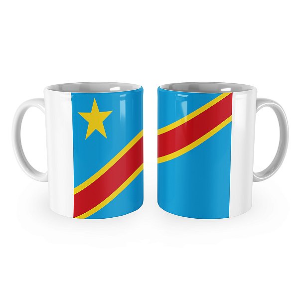 Caneca Bandeira da República Democrática do Congo País