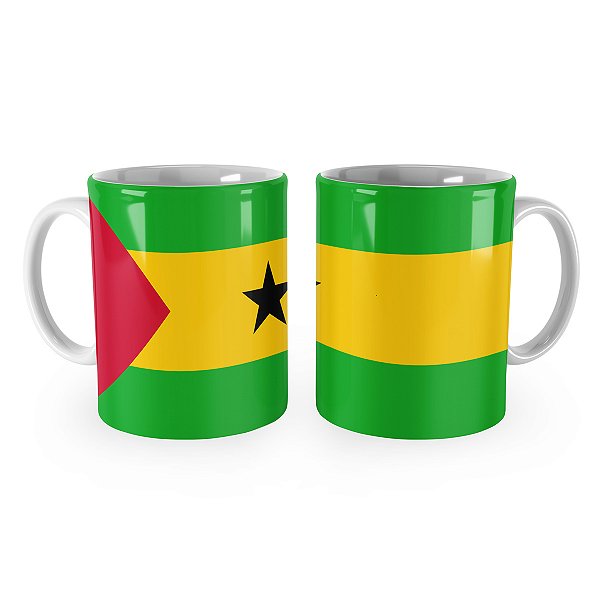 Caneca Bandeira de São Tomé e Príncipe País