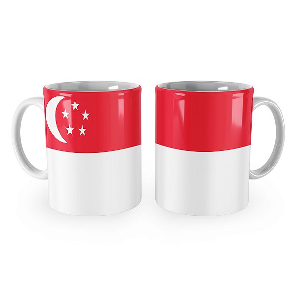 Caneca Bandeira de Singapura País
