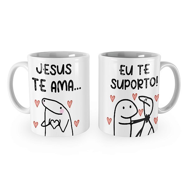 Caneca Flork Jesus te Ama Eu te Suporto