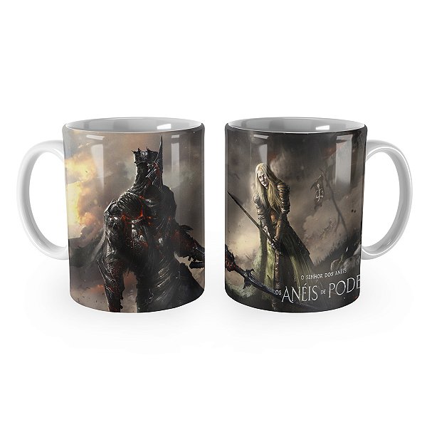 Caneca Os Anéis do Poder Série Galadriel vs Sauron
