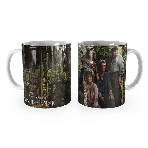 Caneca Os Anéis do Poder Hobbits