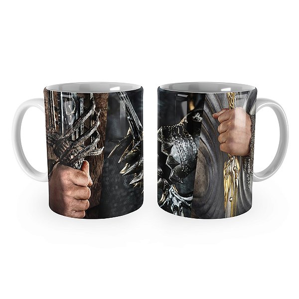 Caneca Os Anéis do Poder Poster Armas Mod 1