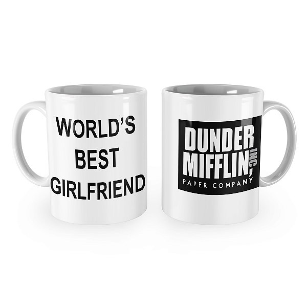 Caneca The Office Worlds Best Girlfriend Dunder Logo