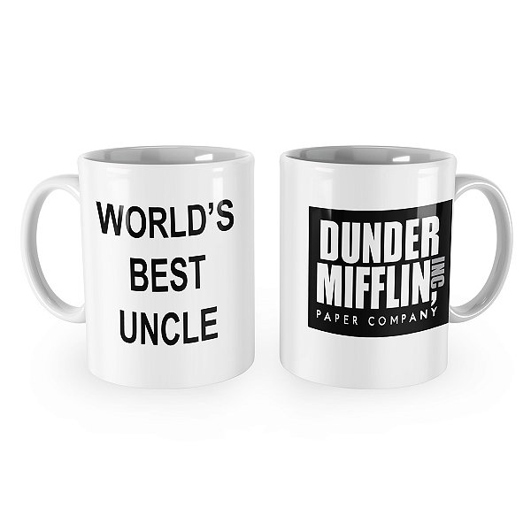 Caneca The Office Worlds Best Uncle Dunder Logo