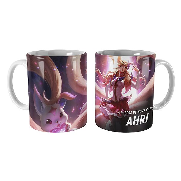 Caneca Ahri Guardiã Estelar League of Legends Lol