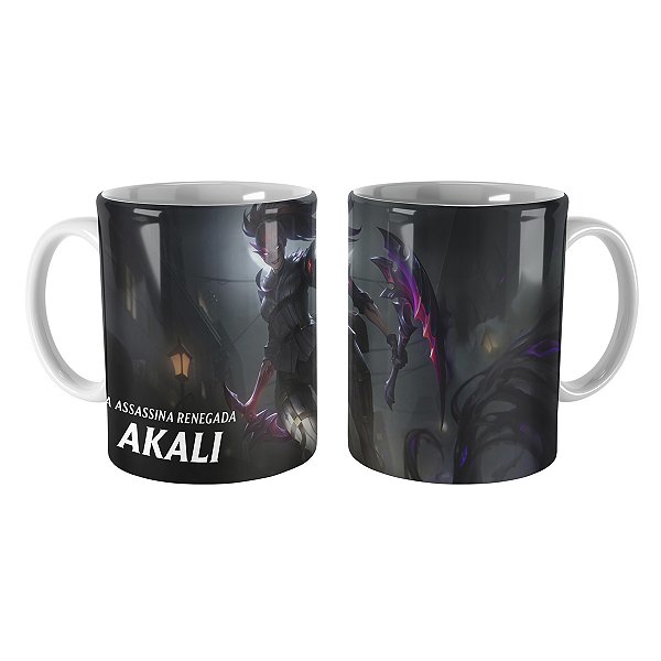Caneca Akali Pesadelo na Cidade do Crime League of Legends