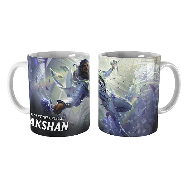 Caneca Akshan Rosa de Cristal League of Legends Lol