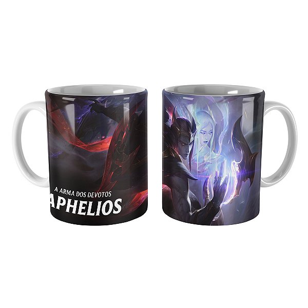 Caneca Aphelios Emissário da Escuridão League of Legends Lol