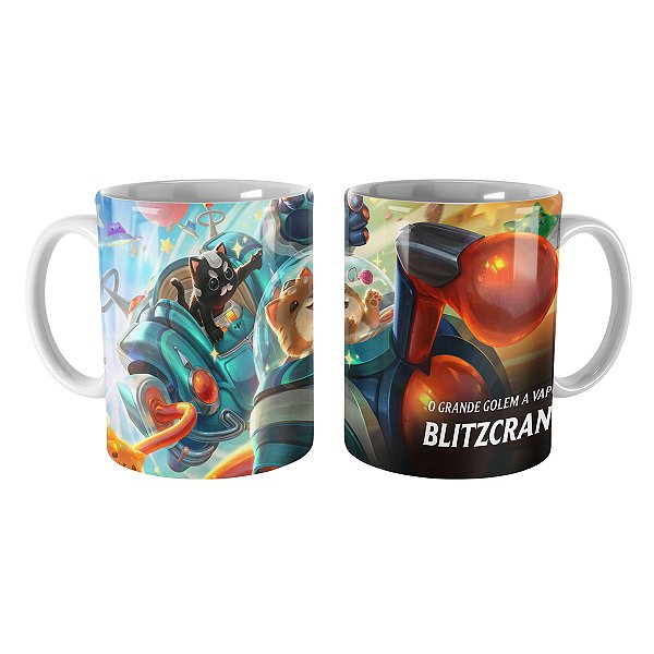 Caneca Blitz e Crank Embalos no Espaço League of Legends Lol