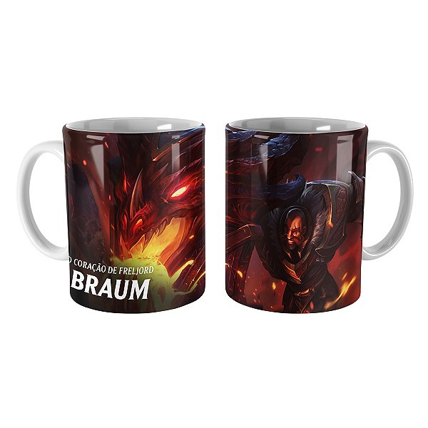 Caneca Braum Caçador de Dragões League of Legends Lol