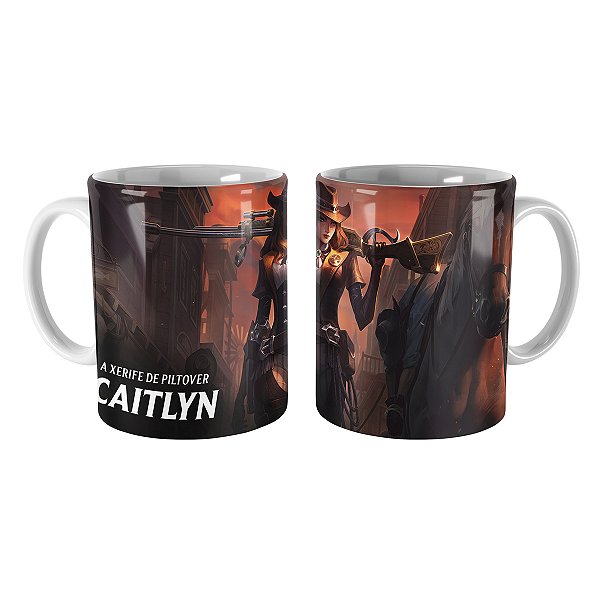 Caneca Xerife Caitlyn League of Legends Lol