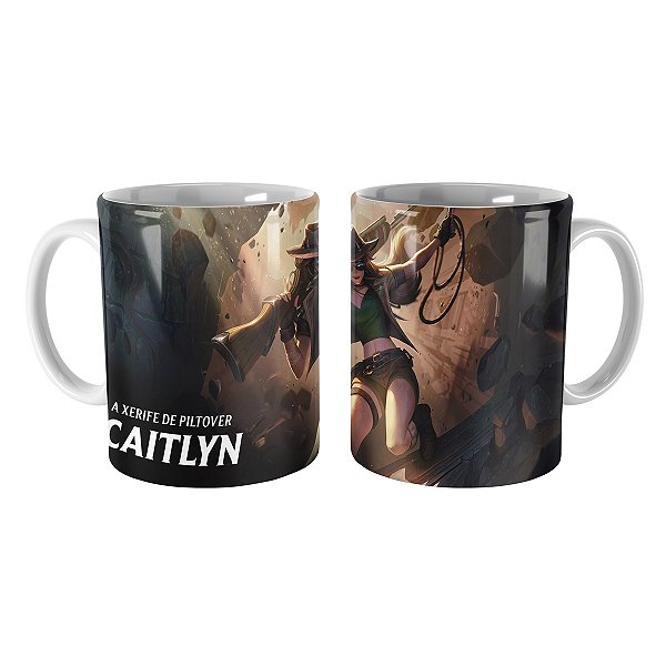 Caneca Caitlyn Caçadora League of Legends Lol