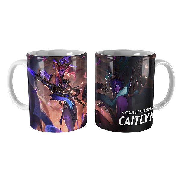 Caneca Caitlyn Espeto Lunar League of Legends Lol