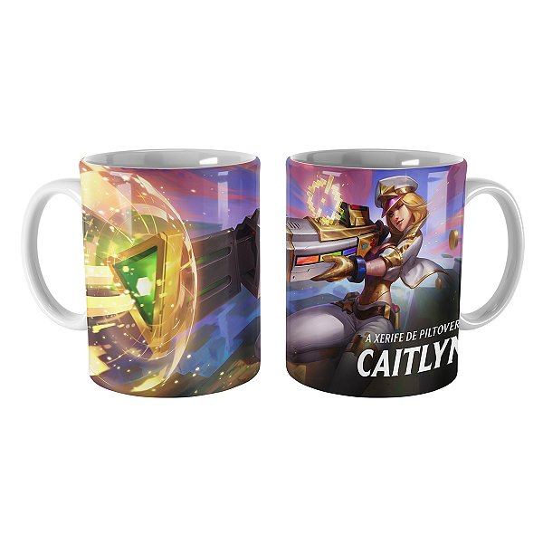 Caneca Caitlyn Fliperama de Prestígio League of Legends Lol