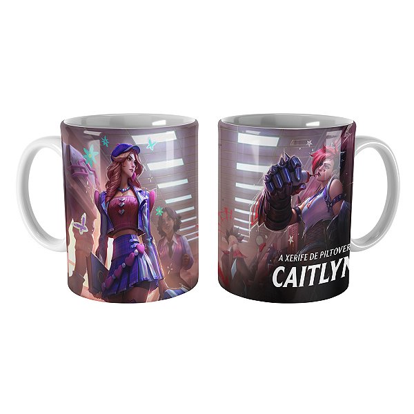 Caneca Caitlyn Coração Apaixonado League of Legends Lol