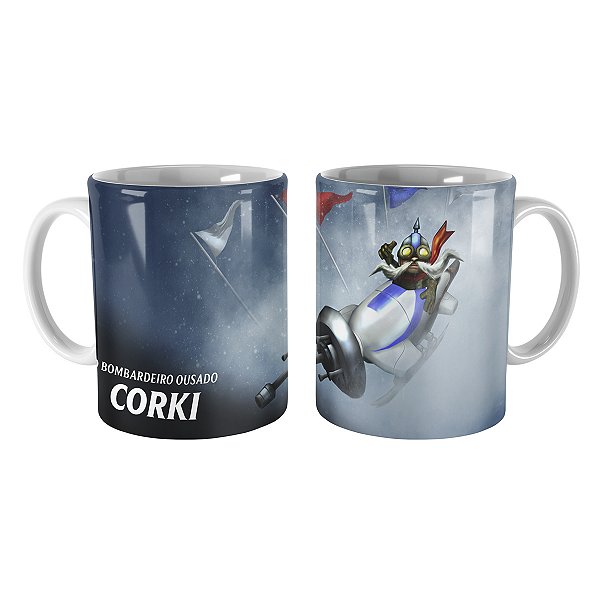 Caneca Corki no Bobsleigh League of Legends Lol