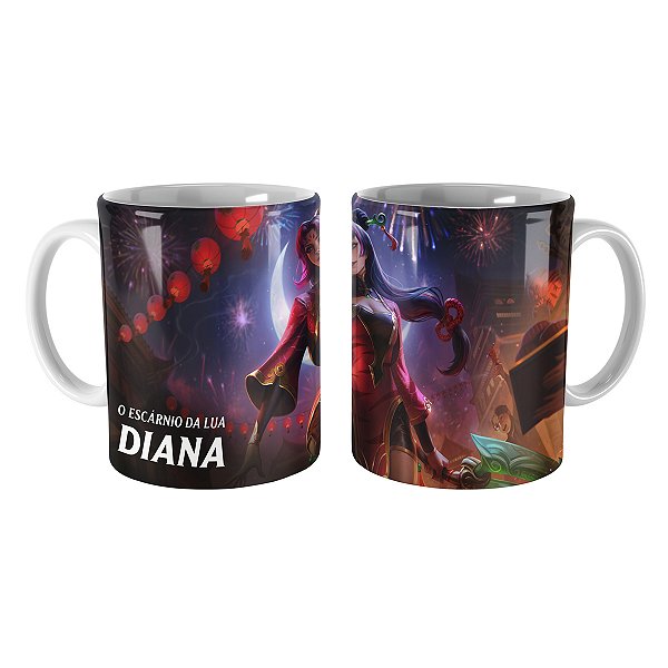 Caneca Diana Fogos de Artifício League of Legends Lol