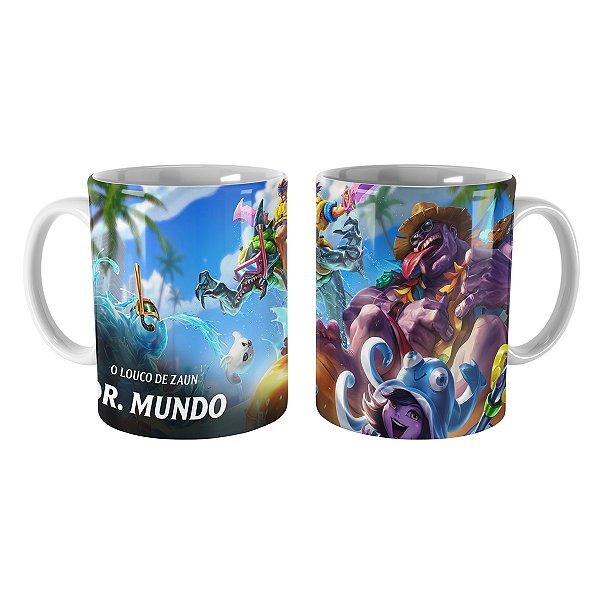 Caneca Mundo Curtindo o Verão League of Legends Lol