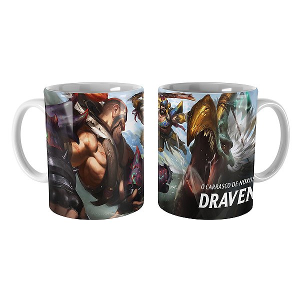 Caneca Draven Caçador de Feras League of Legends Lol