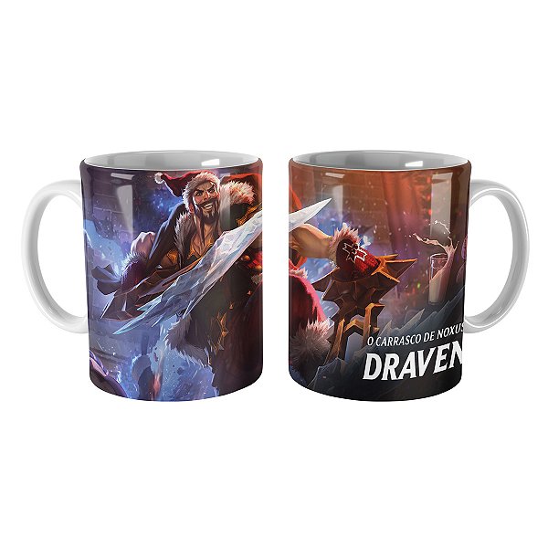 Caneca Draven Noel League of Legends Lol