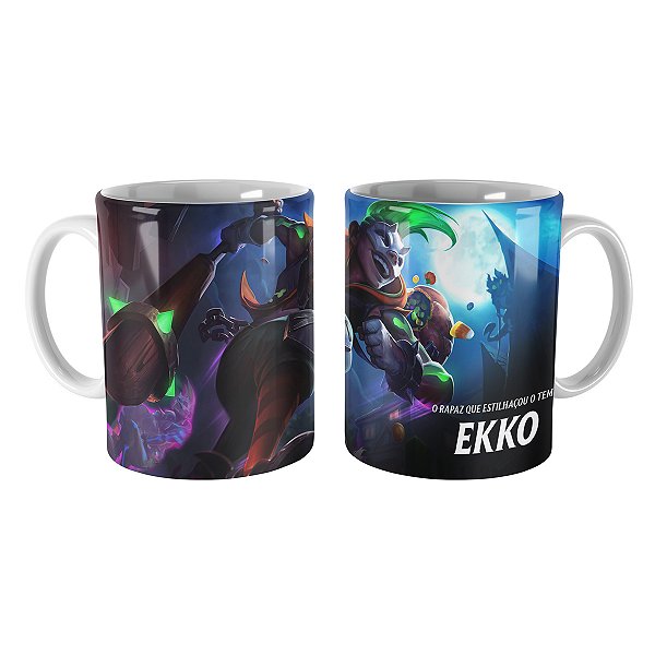 Caneca Ekko Gostosuras ou Travessuras League of Legends Lol