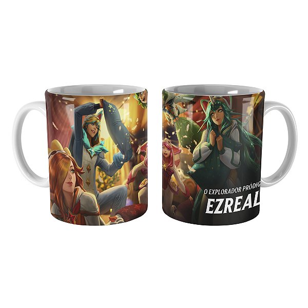 Caneca Ezreal Pijaminha Estelar League of Legends Lol
