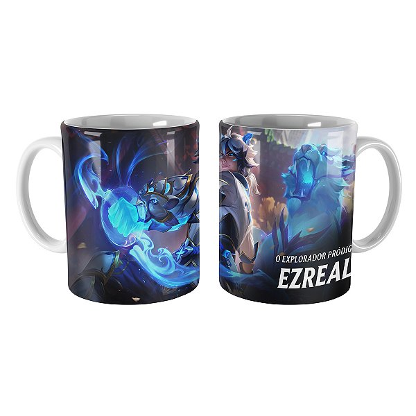 Caneca Ezreal Protetor de Porcelana League of Legends Lol