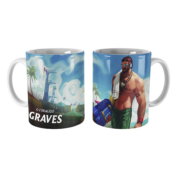 Caneca Graves Curtindo o Verão League of Legends Lol