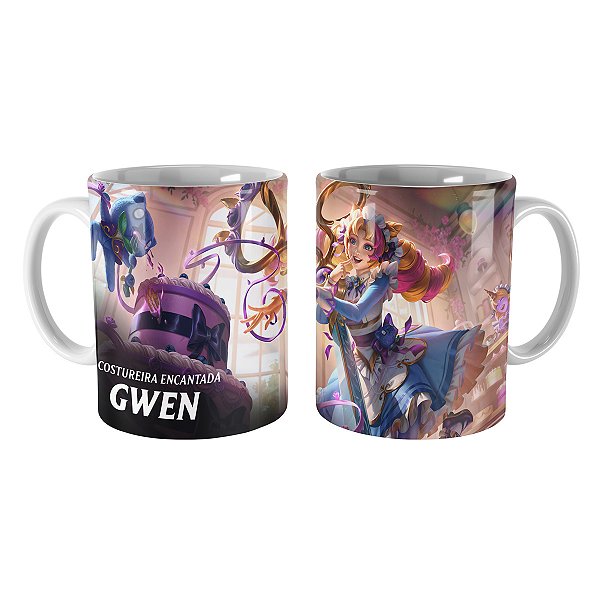 Caneca Gwen Kawaii Café League of Legends Lol