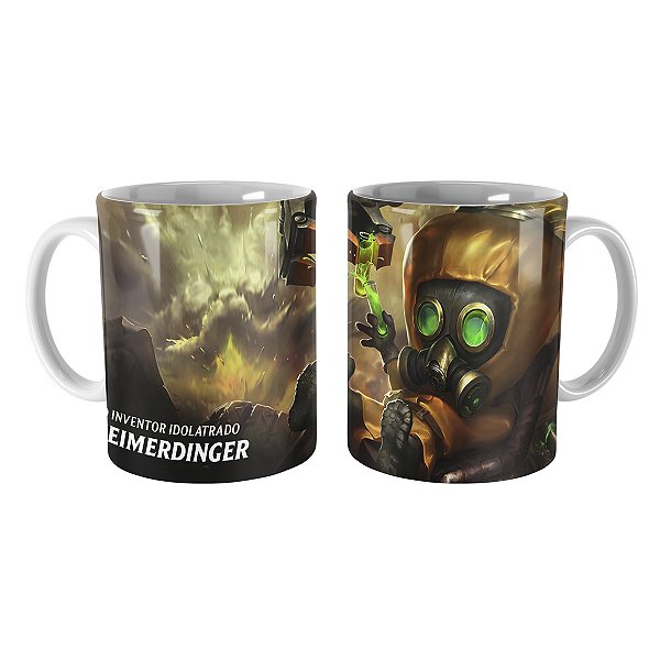 Caneca Heimerdinger Substâncias Perigosas League of Legends