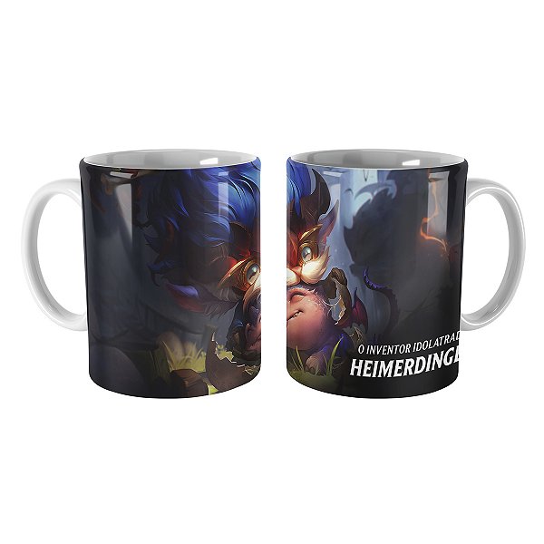 Caneca Heimerdinger Treinador de Dragões League of Legends