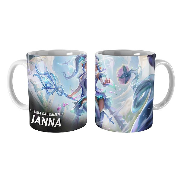Caneca Janna Rosa de Cristal League of Legends Lol